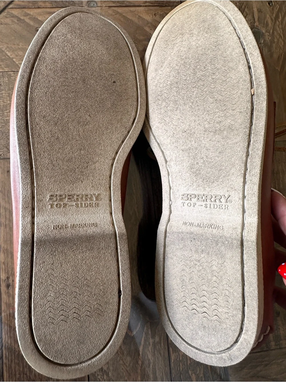 Sperry Men’s Authentic Original 2-Eye Boat Shoes Tan Moccasin Toe Design Sz 8.5